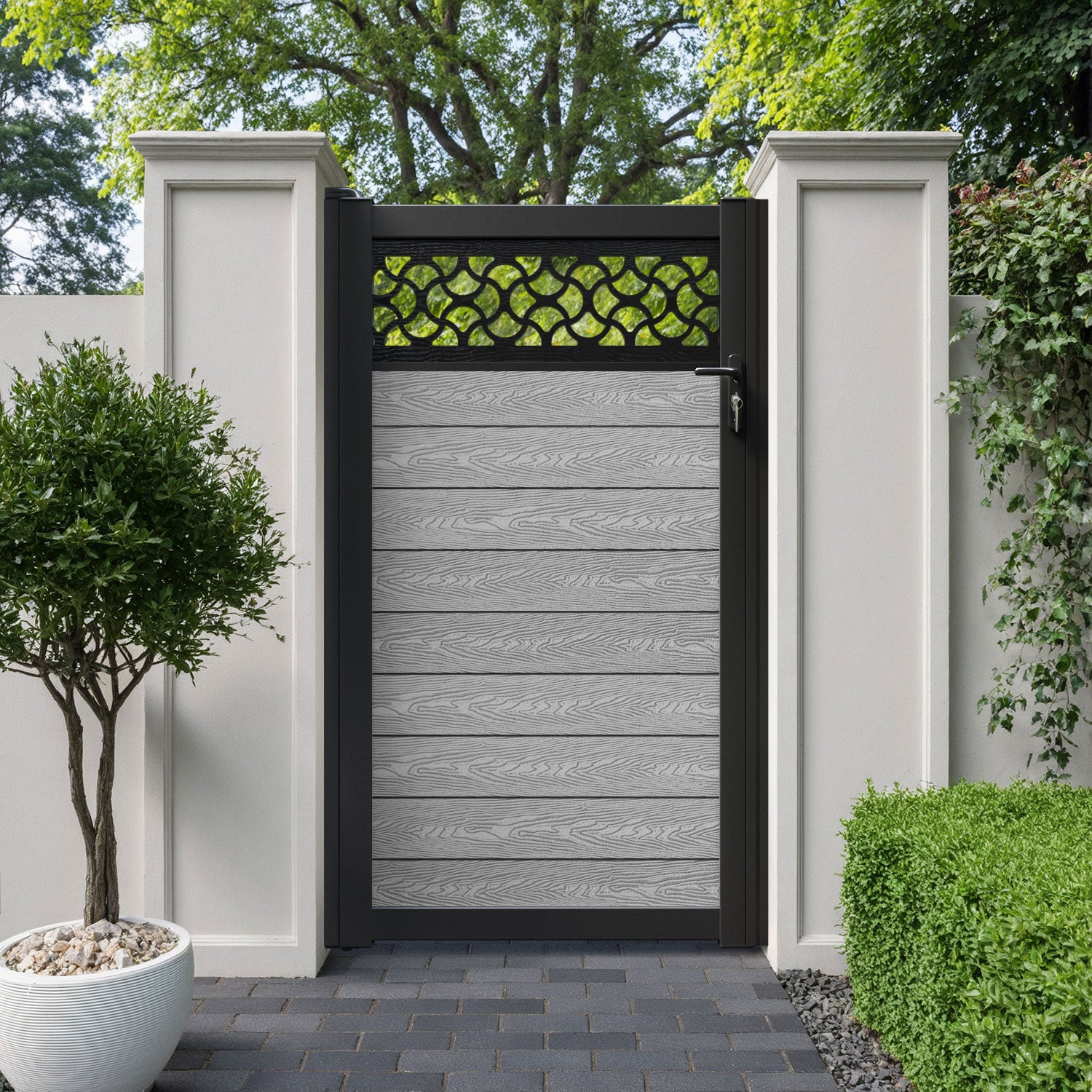 Classic Vida Pedestrian Gate - Light Grey