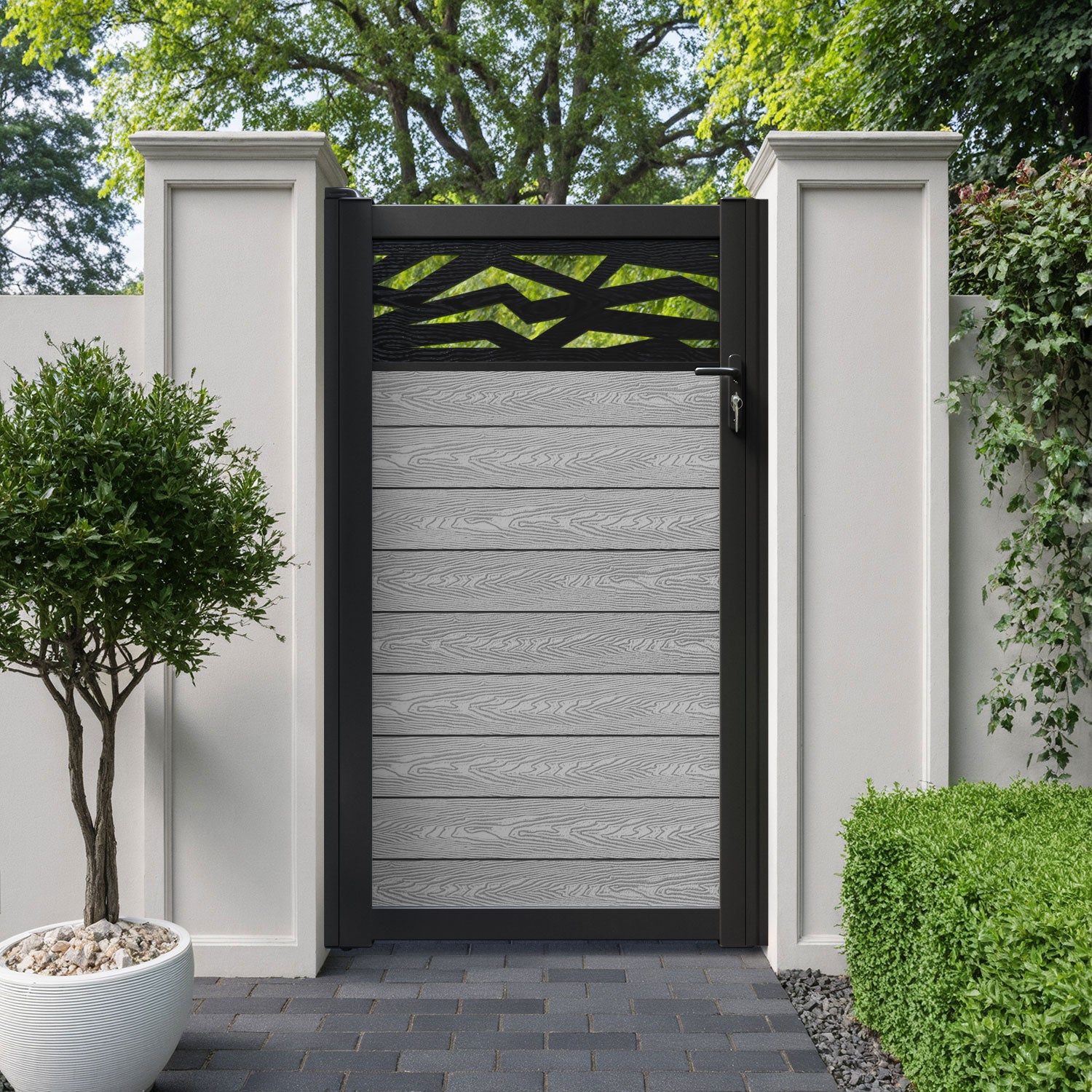 Classic Zenith Pedestrian Gate - Light Grey