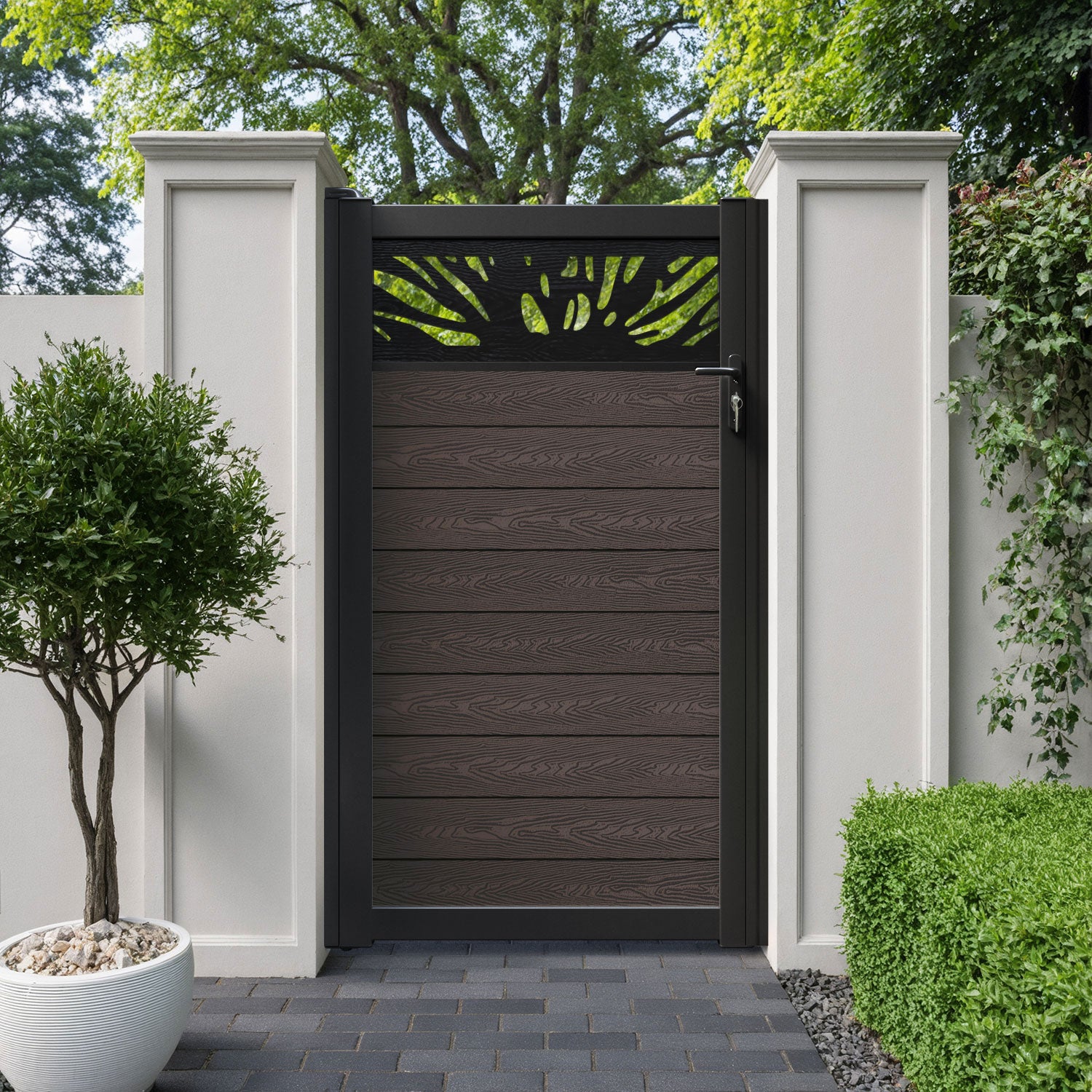 Classic Poppy Pedestrian Gate - Mid Brown