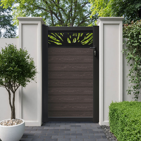 Classic Poppy Pedestrian Gate - Mid Brown