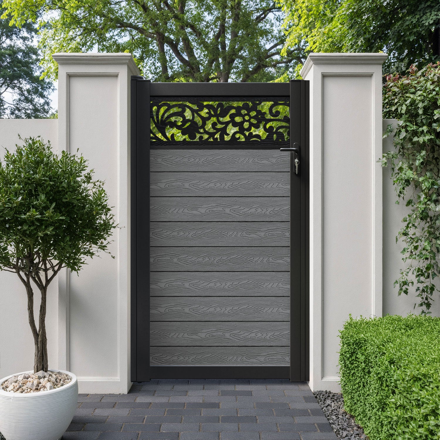 Classic Eden Pedestrian Gate - Mid Grey