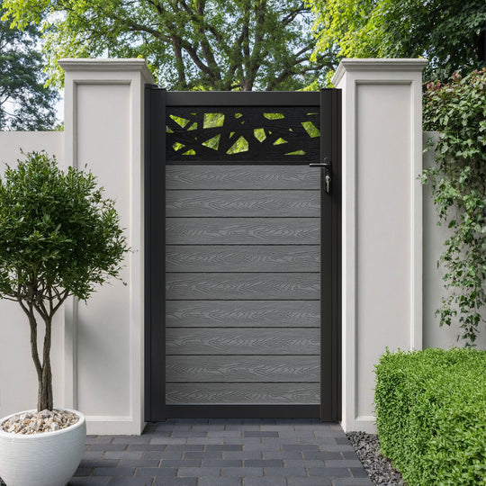 Classic Prism Pedestrian Gate - Mid Grey