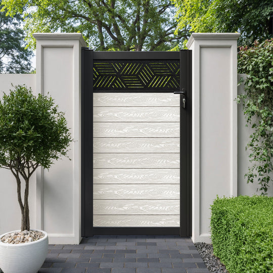 Classic Cubed Pedestrian Gate - Light Stone