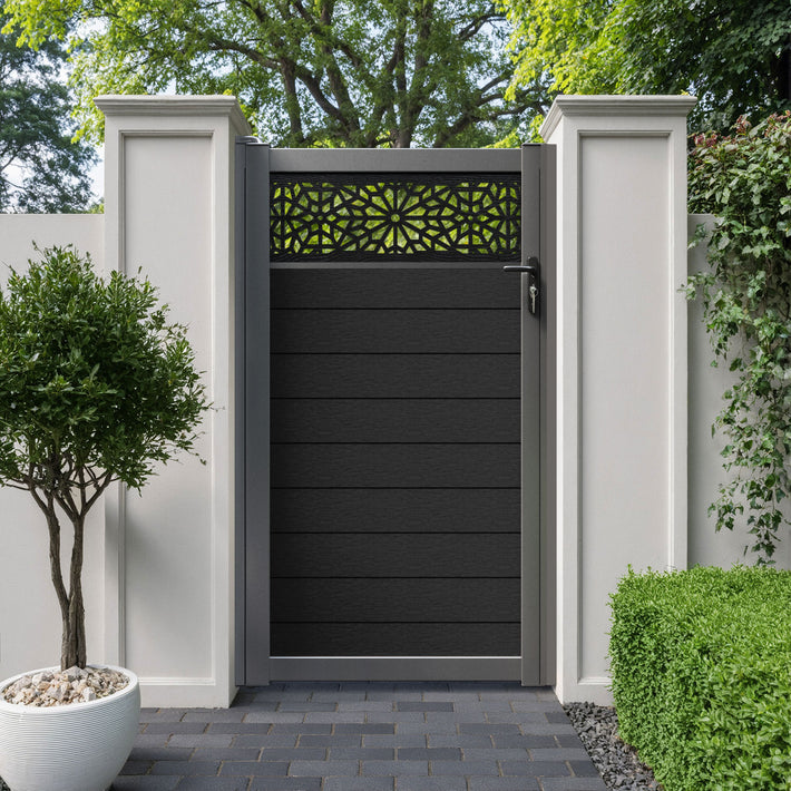 Fusion Alnara Pedestrian Gate - Black