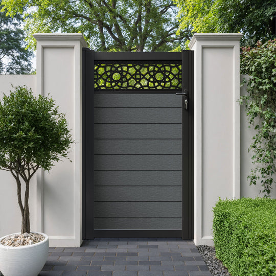 Fusion Ambar Pedestrian Gate - Dark Grey