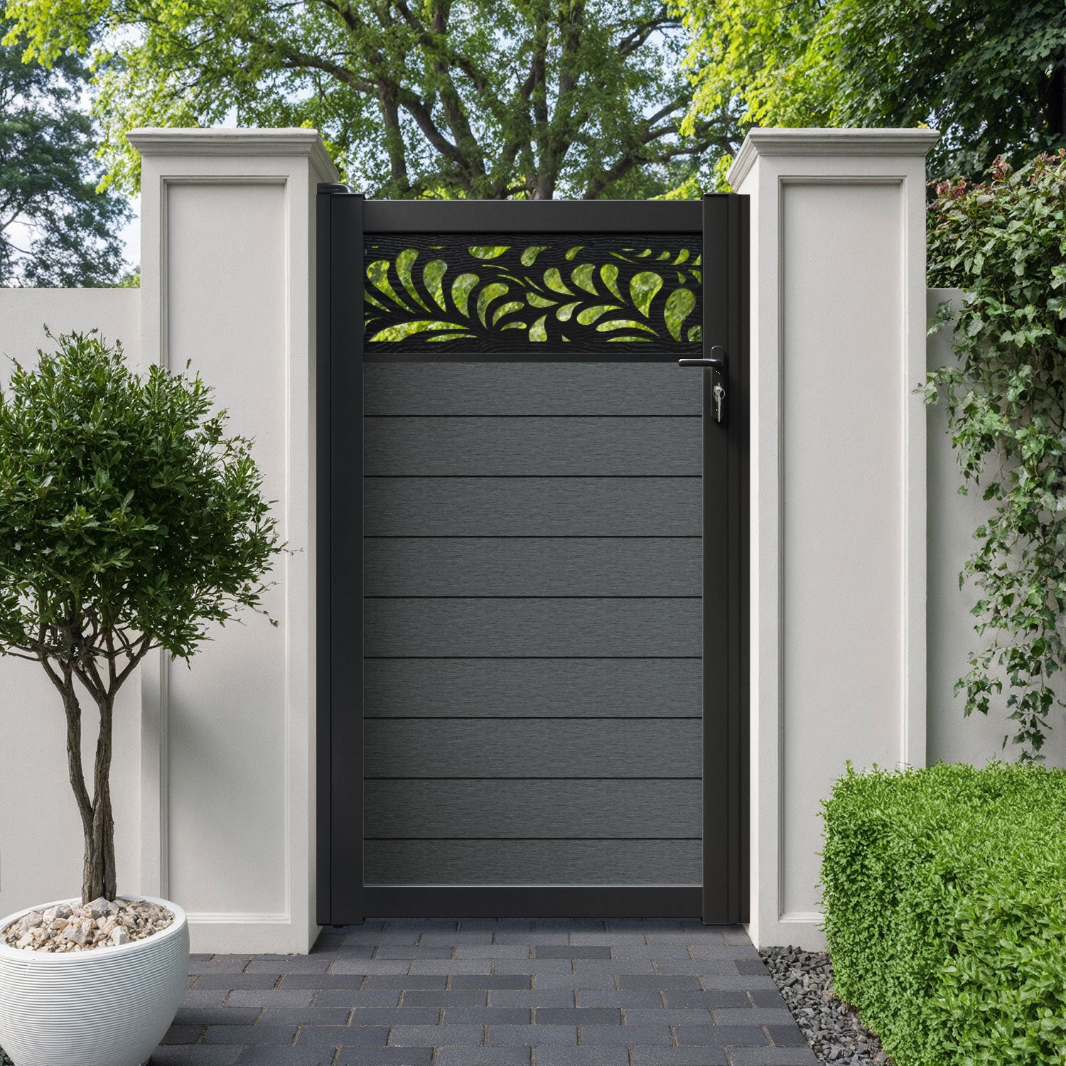 Fusion Petal Pedestrian Gate - Dark Grey