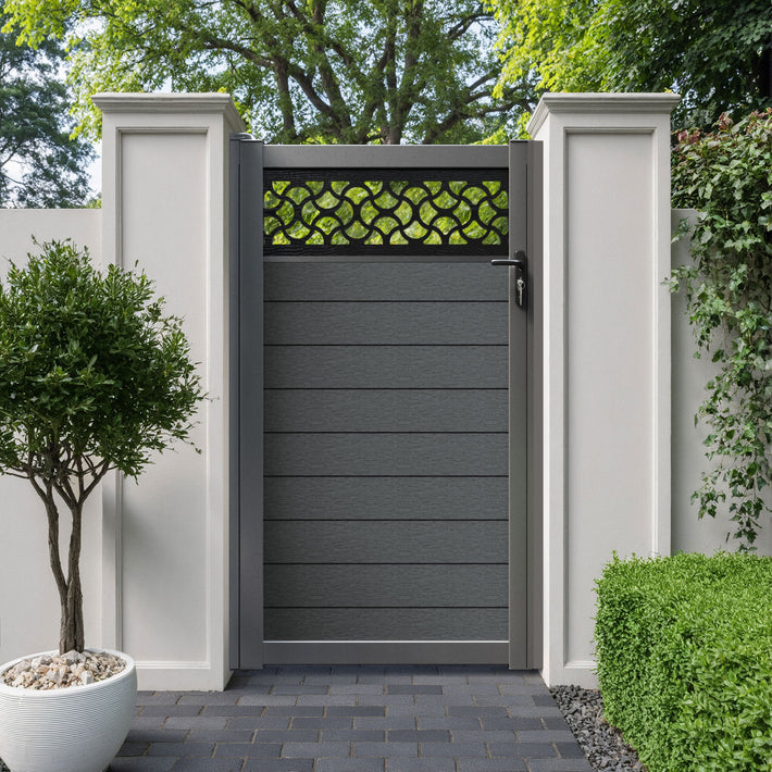 Fusion Vida Pedestrian Gate - Dark Grey