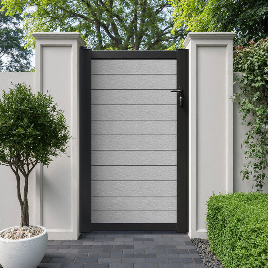 Fusion Pedestrian Gate - Light Grey