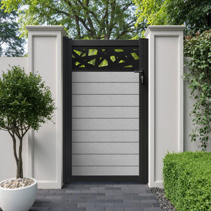 Fusion Prism Pedestrian Gate - Light Grey