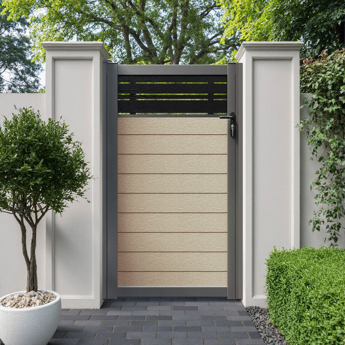 Fusion Linea Pedestrian Gate - Light Oak