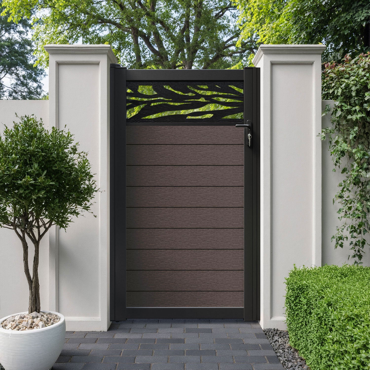 Fusion Malawi Pedestrian Gate - Mid Brown