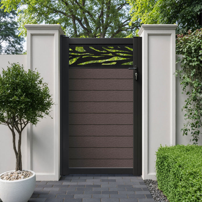 Fusion Malawi Pedestrian Gate - Mid Brown