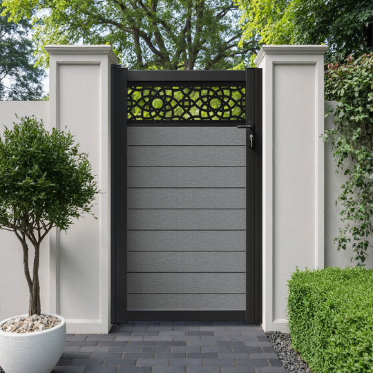 Fusion Ambar Pedestrian Gate - Mid Grey