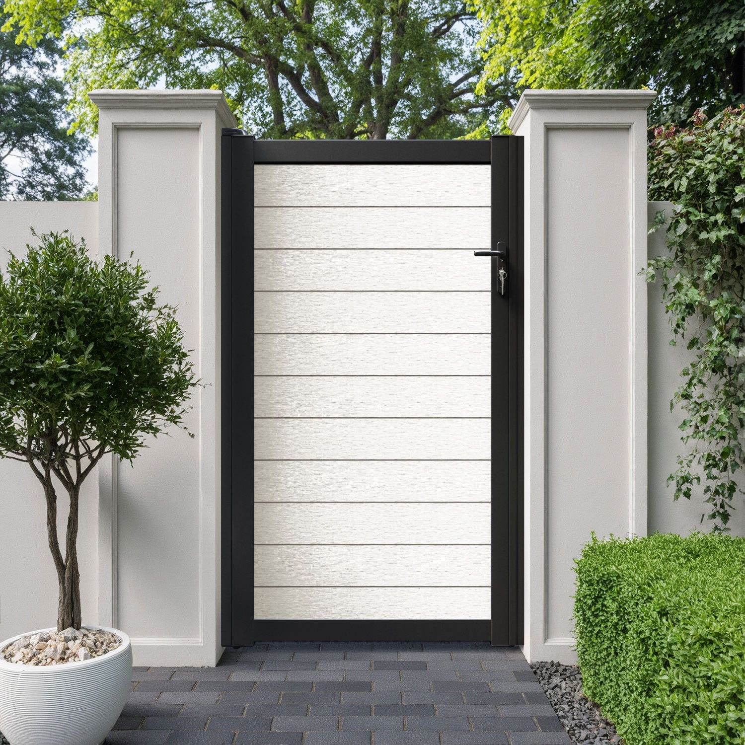 Fusion Pedestrian Gate - Light Stone