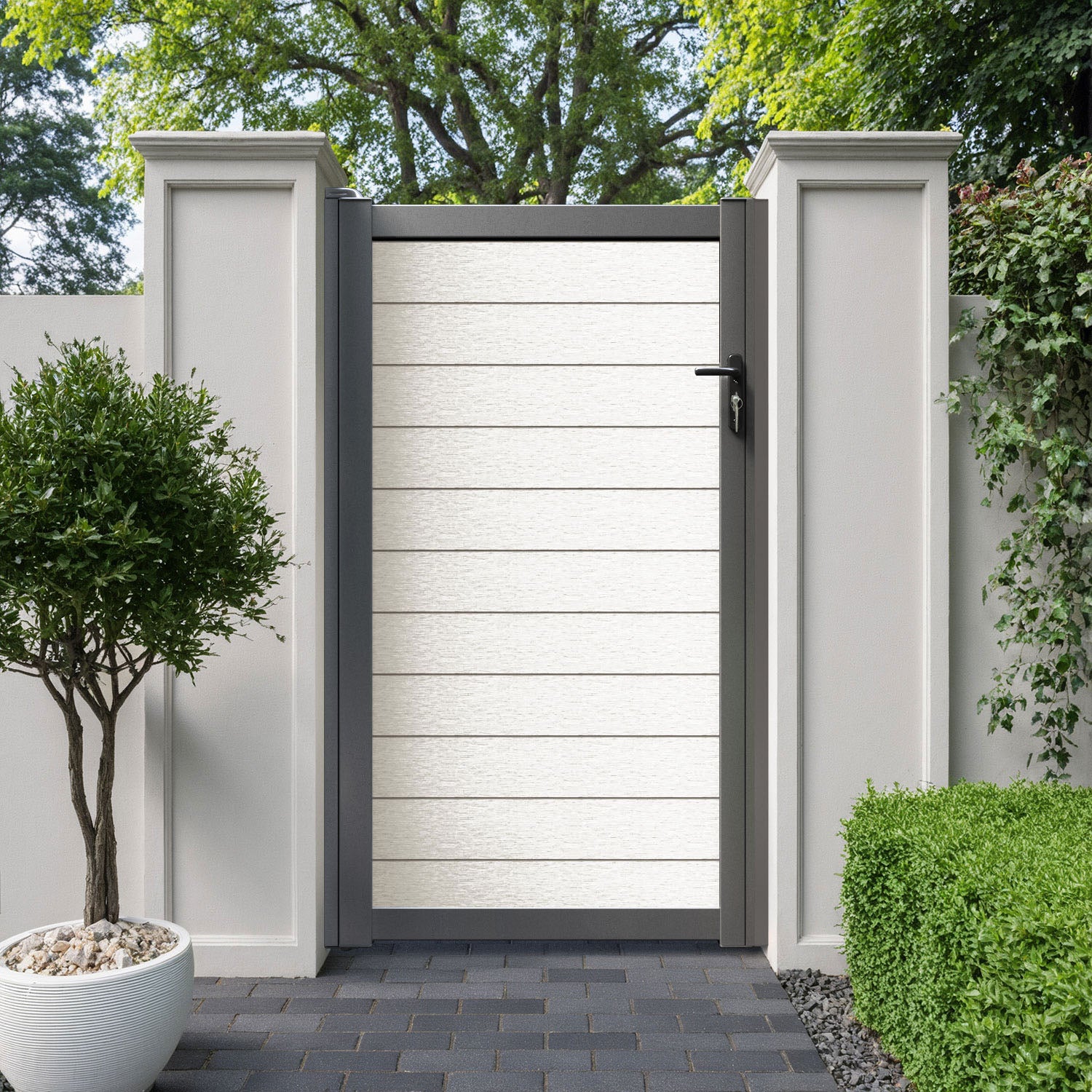 Fusion Pedestrian Gate - Light Stone