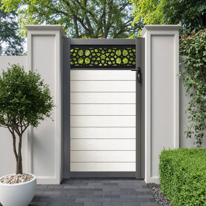 Fusion Nazira Pedestrian Gate - Light Stone