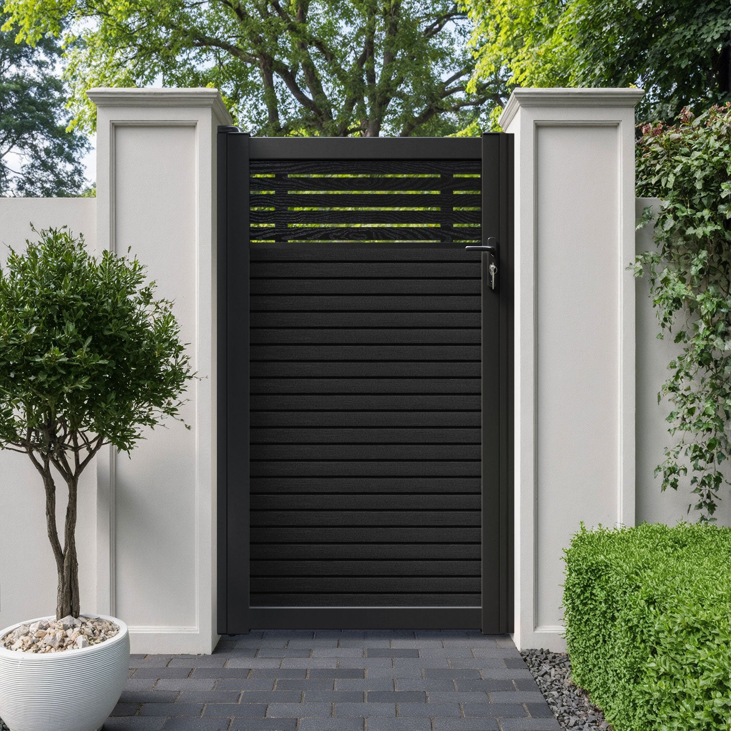 Hudson Aspen Pedestrian Gate - Black