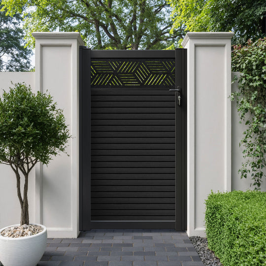 Hudson Cubed Pedestrian Gate - Black