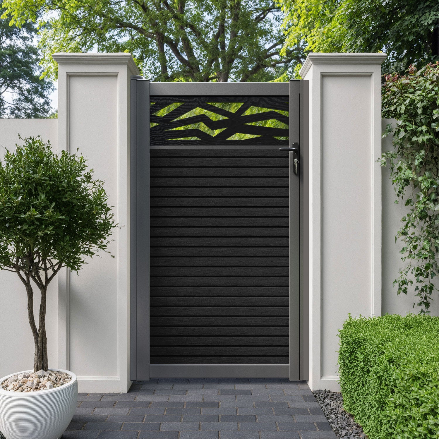 Hudson Zenith Pedestrian Gate - Black