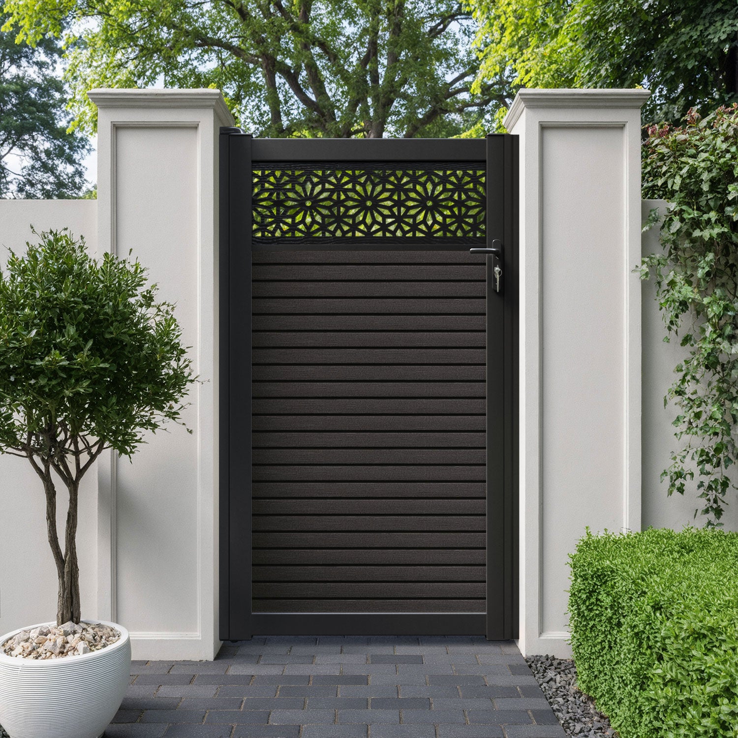 Hudson Narwa Pedestrian Gate - Dark Oak