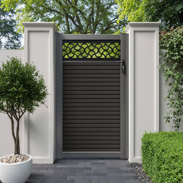 Hudson Vida Pedestrian Gate - Dark Oak