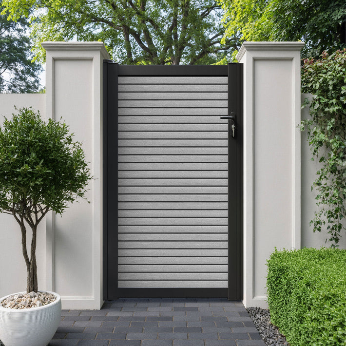 Hudson Pedestrian Gate - Light Grey