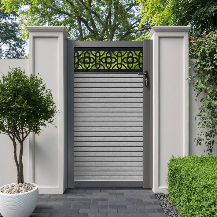 Hudson Nabila Pedestrian Gate - Light Grey