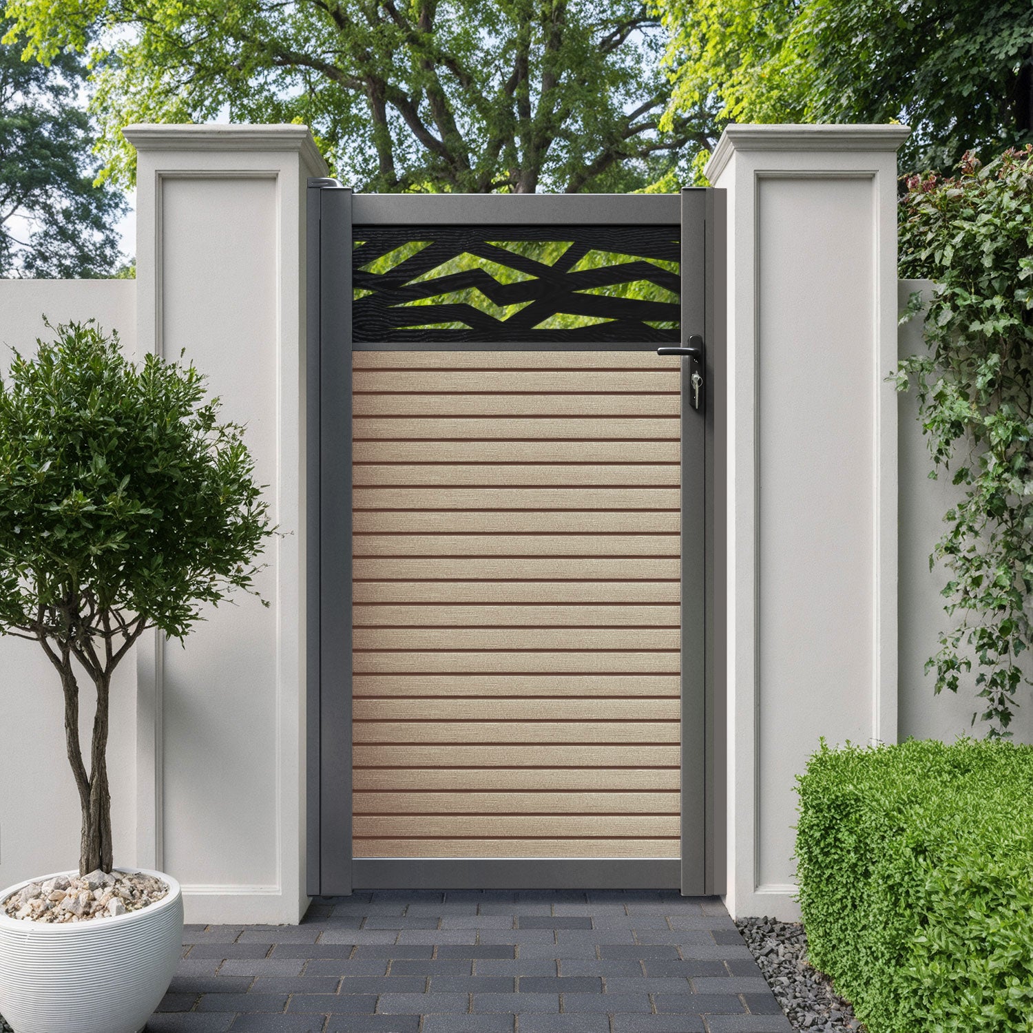 Hudson Zenith Pedestrian Gate - Light Oak
