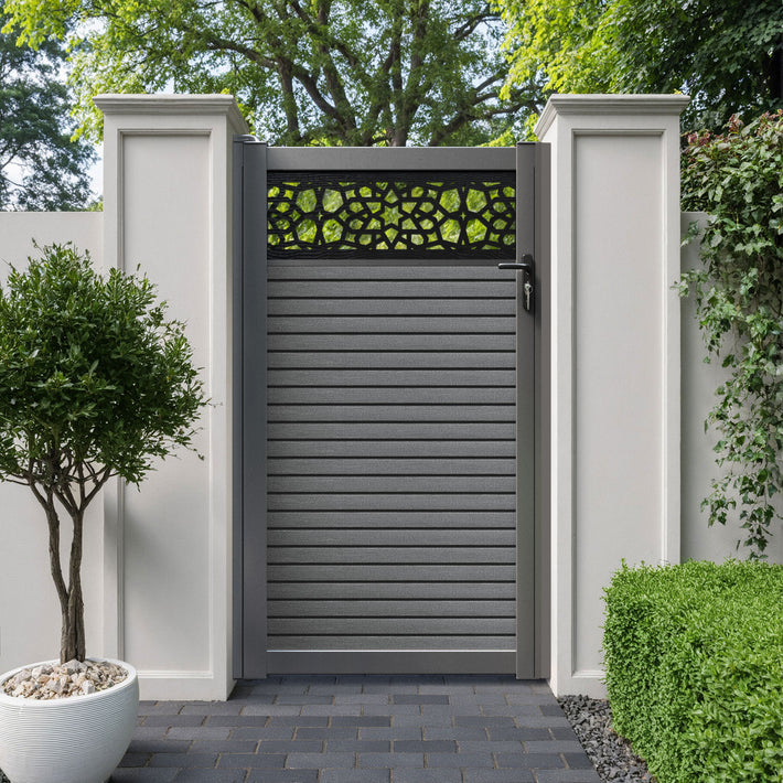 Hudson Nazira Pedestrian Gate - Mid Grey