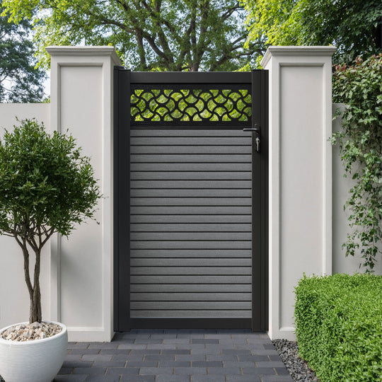 Hudson Vida Pedestrian Gate - Mid Grey