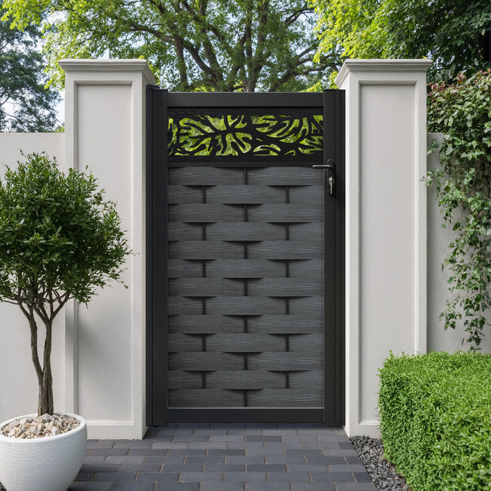 Ripple Botanic Pedestrian Gate - Dark Grey