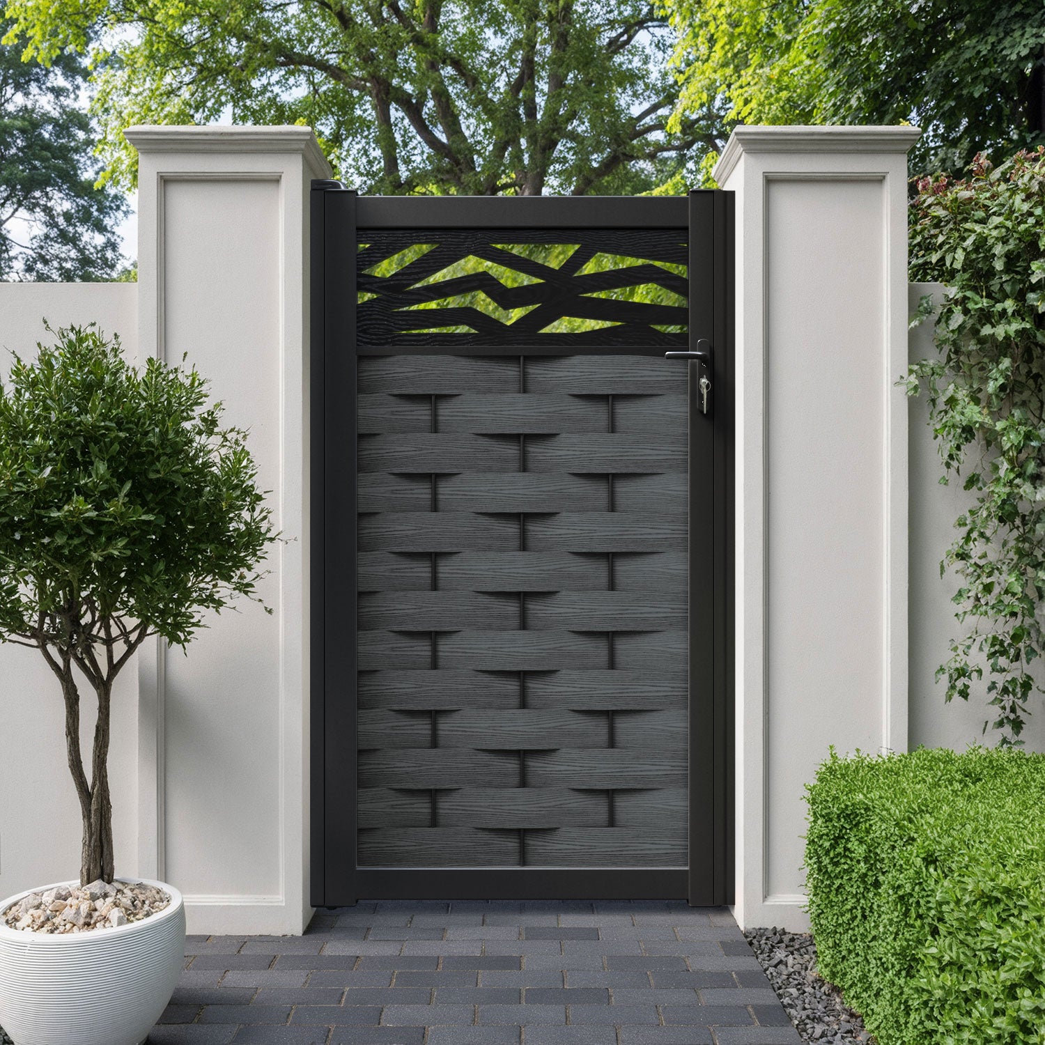 Ripple Zenith Pedestrian Gate - Dark Grey