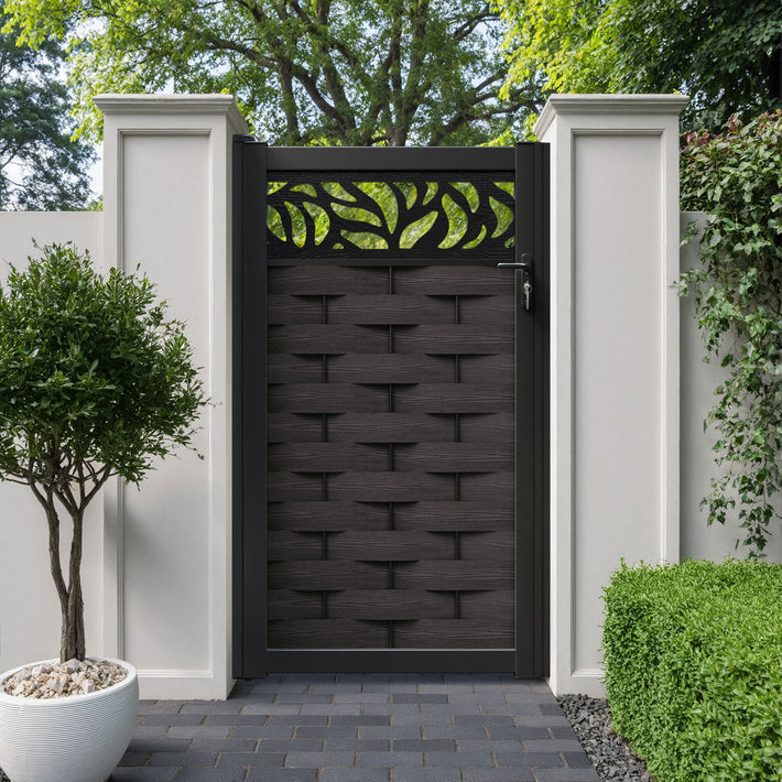Ripple Plume Pedestrian Gate - Dark Oak