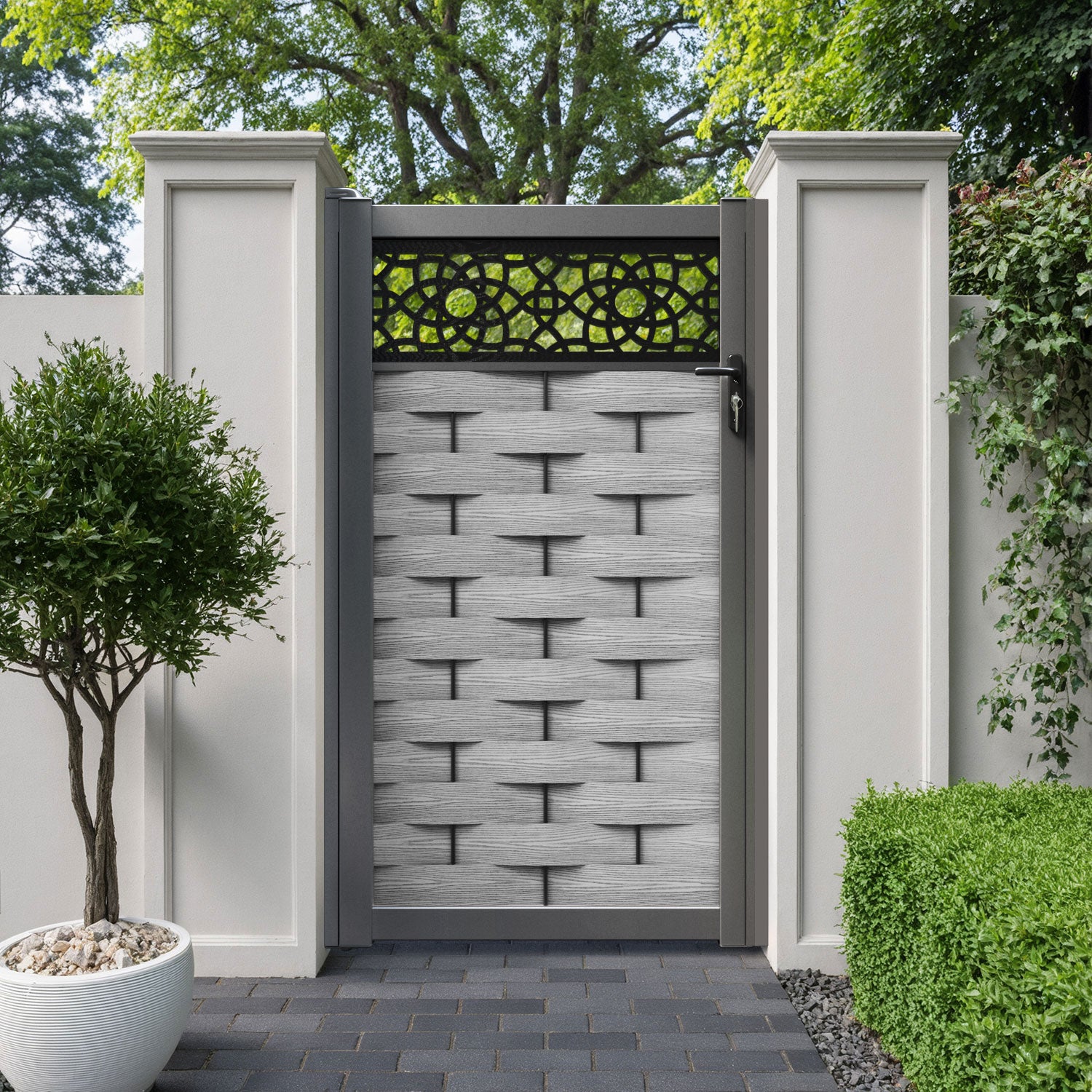 Ripple Ambar Pedestrian Gate - Light Grey