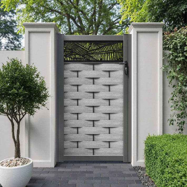Ripple Feather Pedestrian Gate - Light Grey