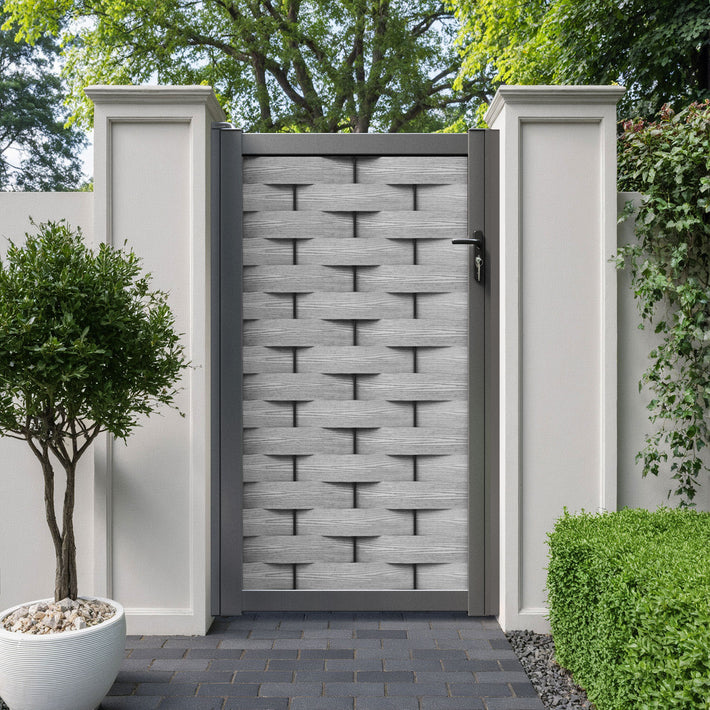 Ripple Pedestrian Gate - Light Grey
