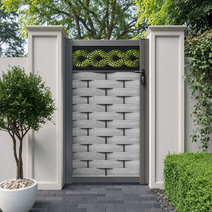 Ripple Laurel Pedestrian Gate - Light Grey