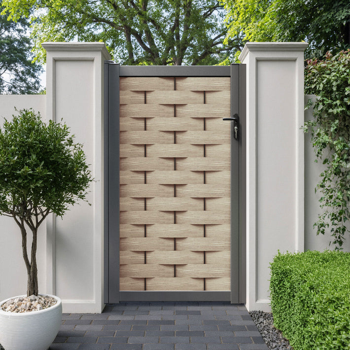 Ripple Pedestrian Gate - Light Oak