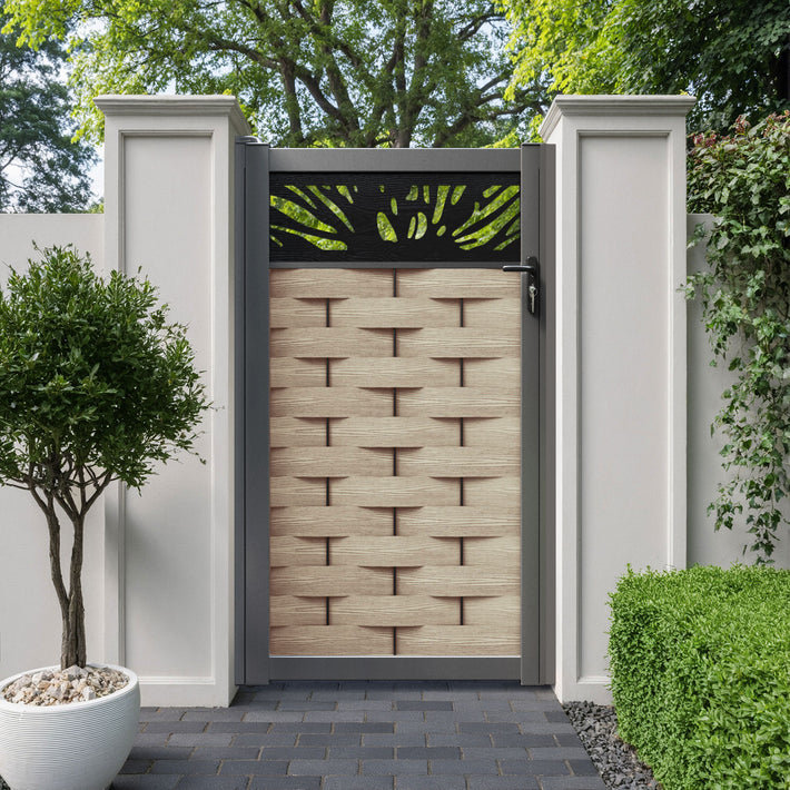 Ripple Poppy Pedestrian Gate - Light Oak