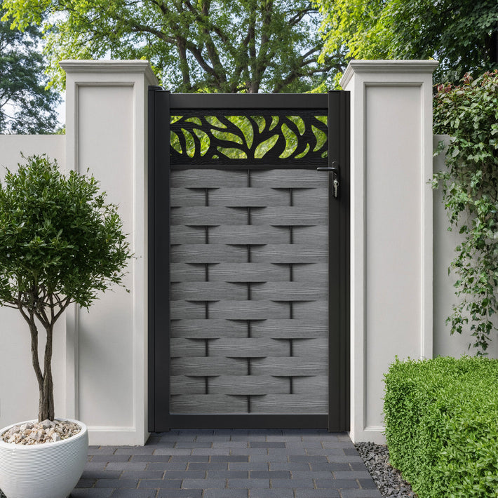 Ripple Plume Pedestrian Gate - Mid Grey