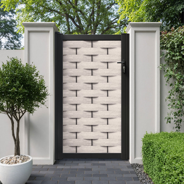 Ripple Pedestrian Gate - Mid Stone