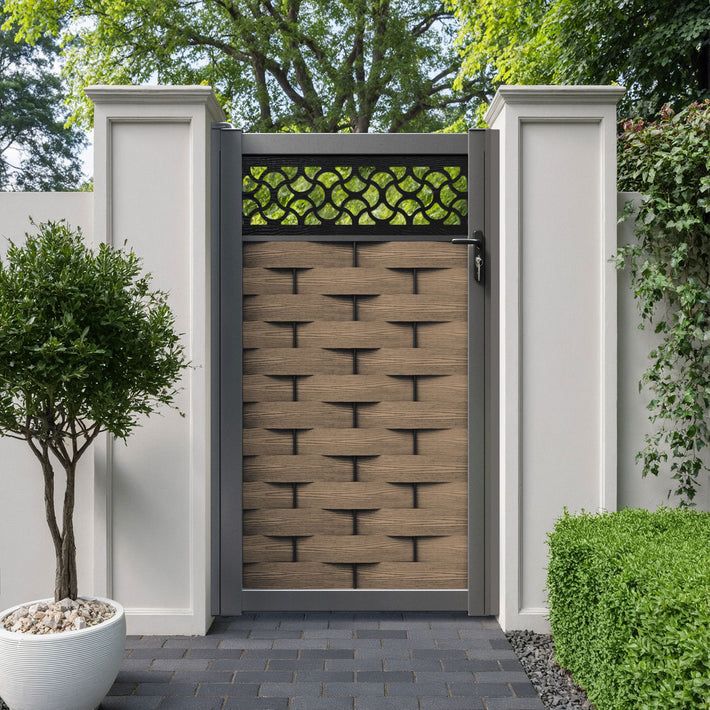 Ripple Vida Pedestrian Gate - Teak