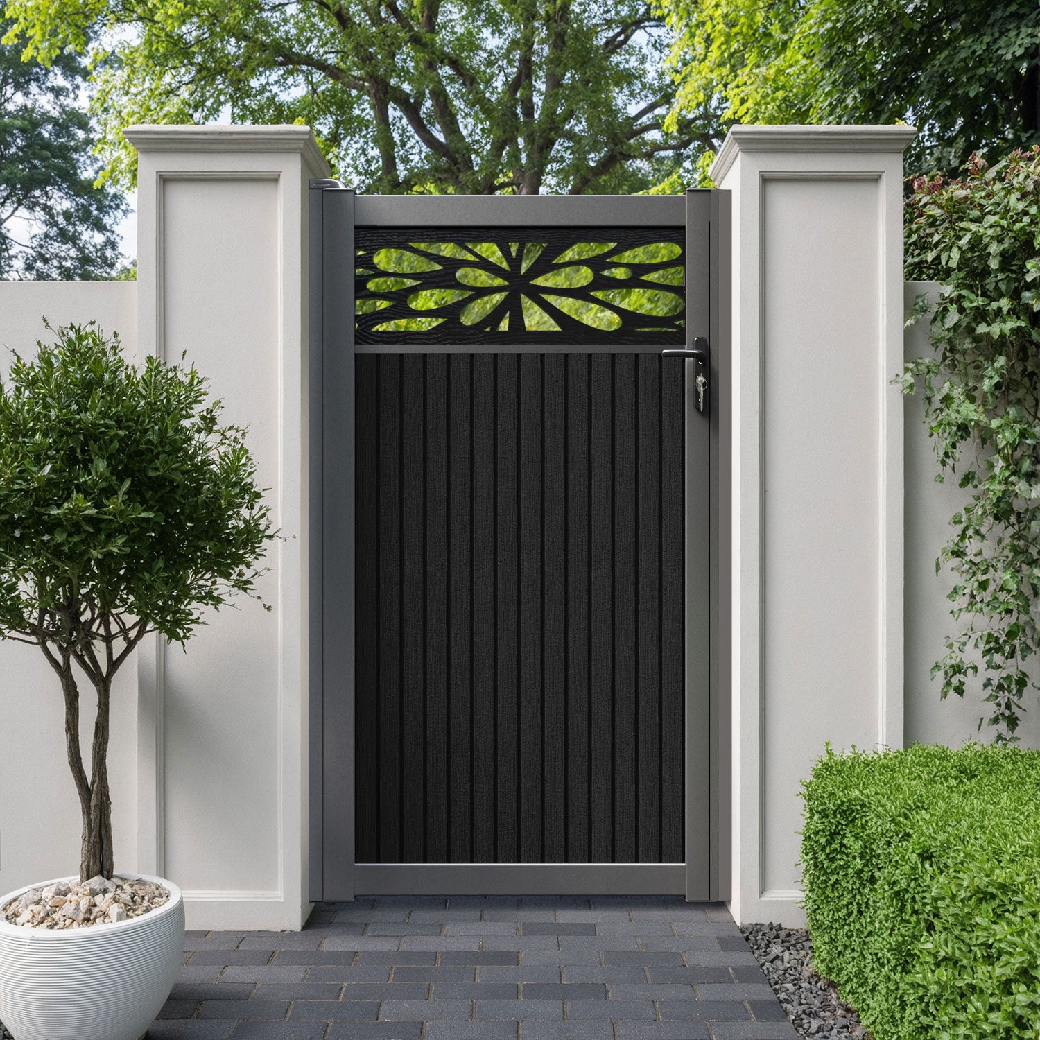 Virtis Blossom Pedestrian Gate - Black
