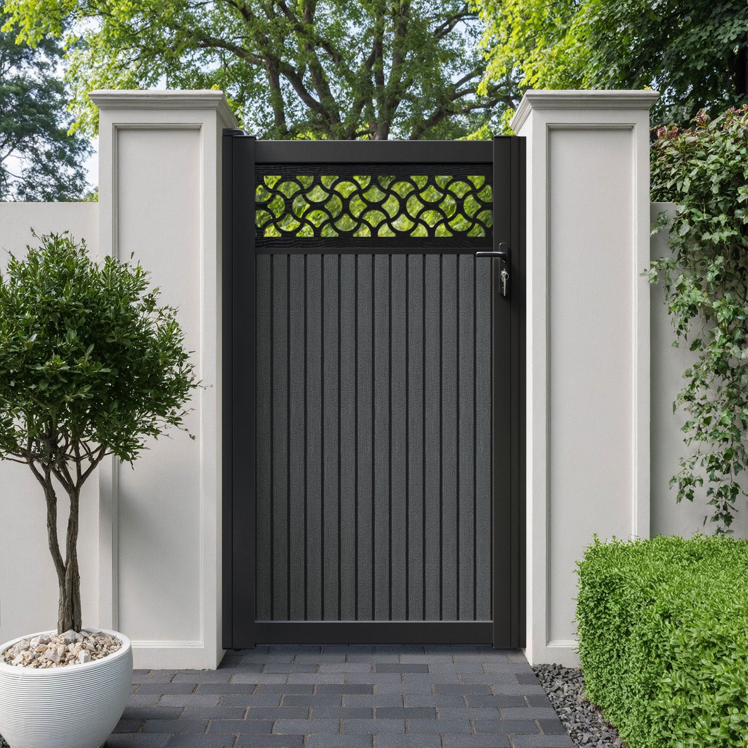 Virtis Vida Pedestrian Gate - Dark Grey