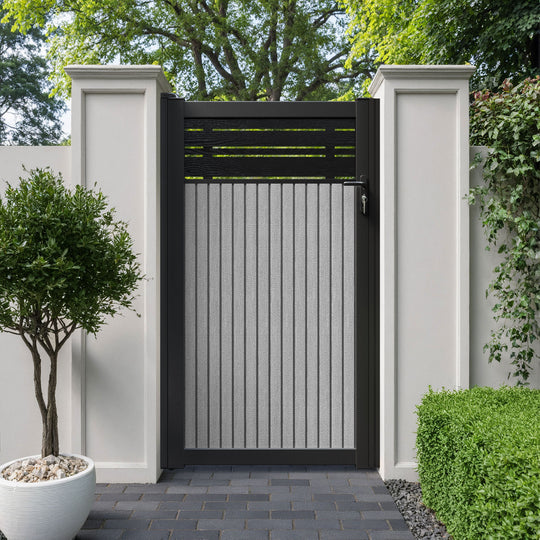 Virtis Linea Pedestrian Gate - Light Grey