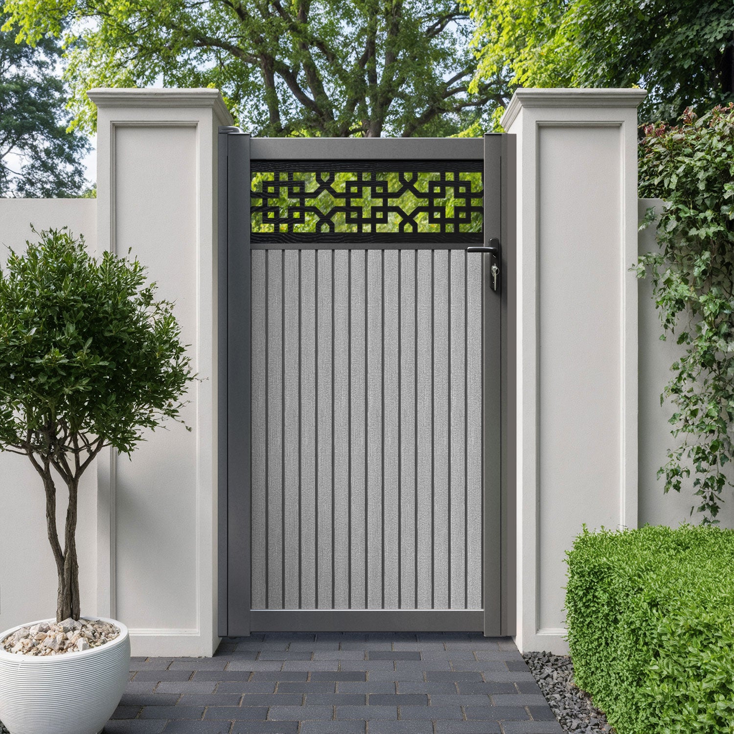 Virtis Zaria Pedestrian Gate - Light Grey