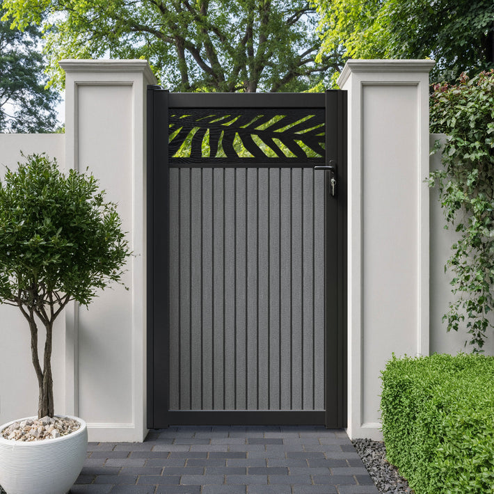 Virtis Palm Pedestrian Gate - Mid Grey