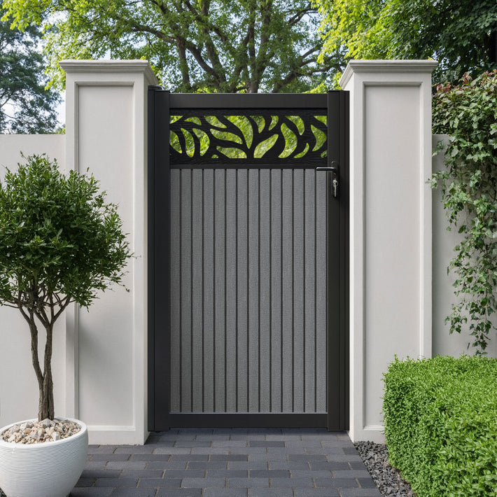 Virtis Plume Pedestrian Gate - Mid Grey