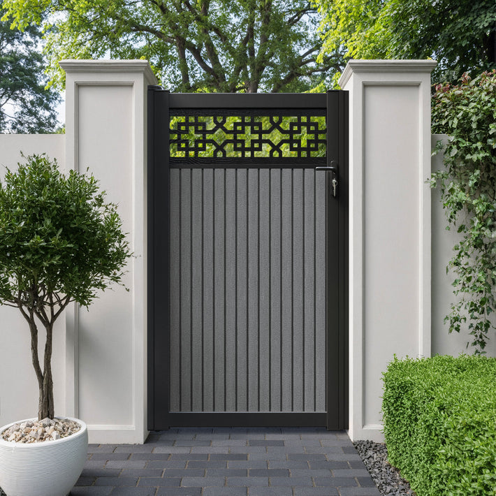 Virtis Zaria Pedestrian Gate - Mid Grey