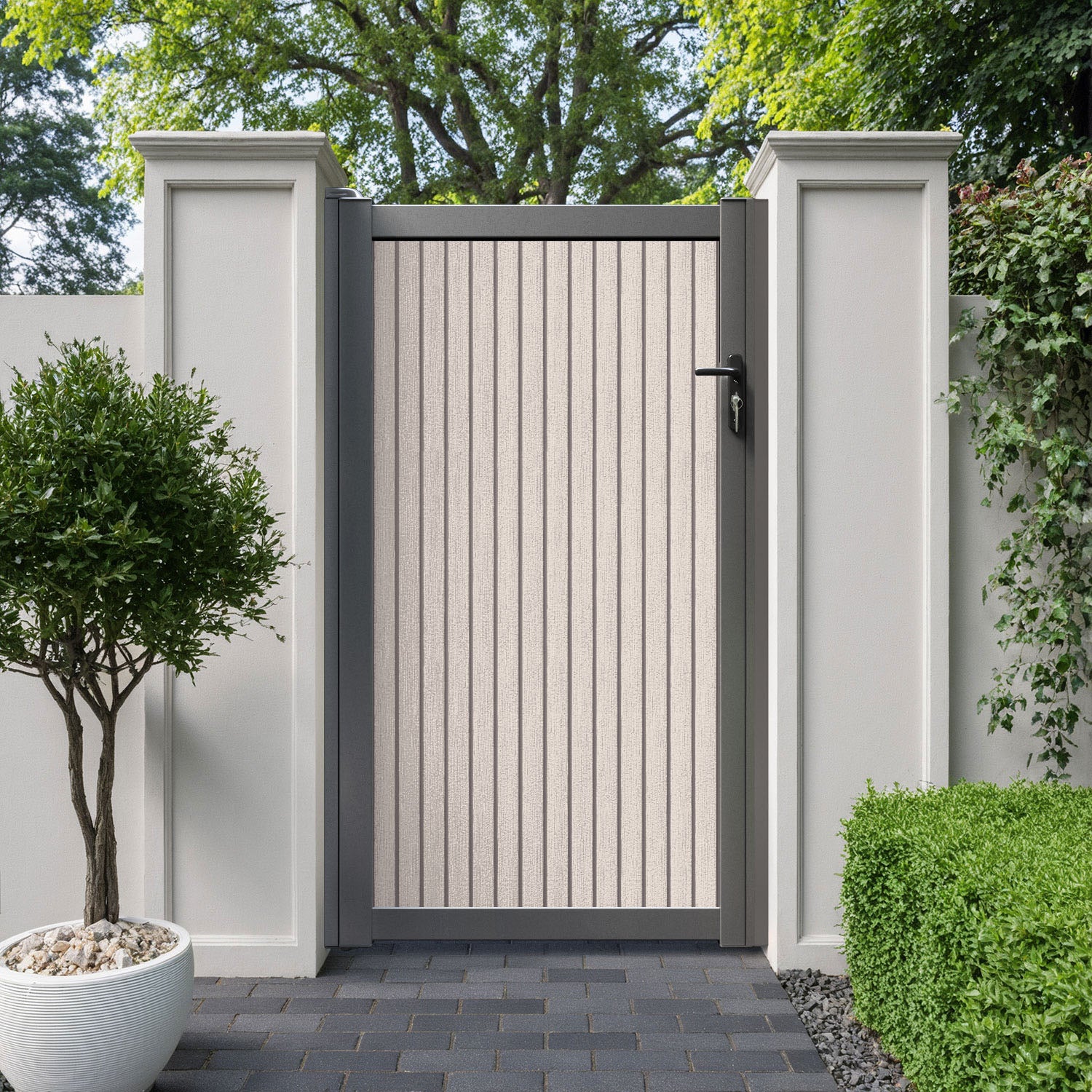 Virtis Pedestrian Gate - Mid Stone